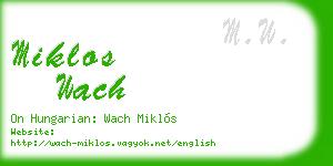 miklos wach business card